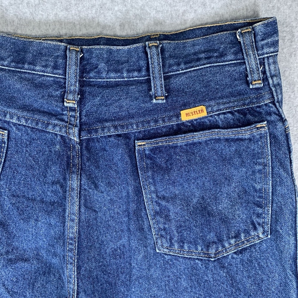 Vintage Rustler Jeans Men 36x32 Made in USA Medium Wash Regular Fit 100% Cotton - Picture 3 of 10